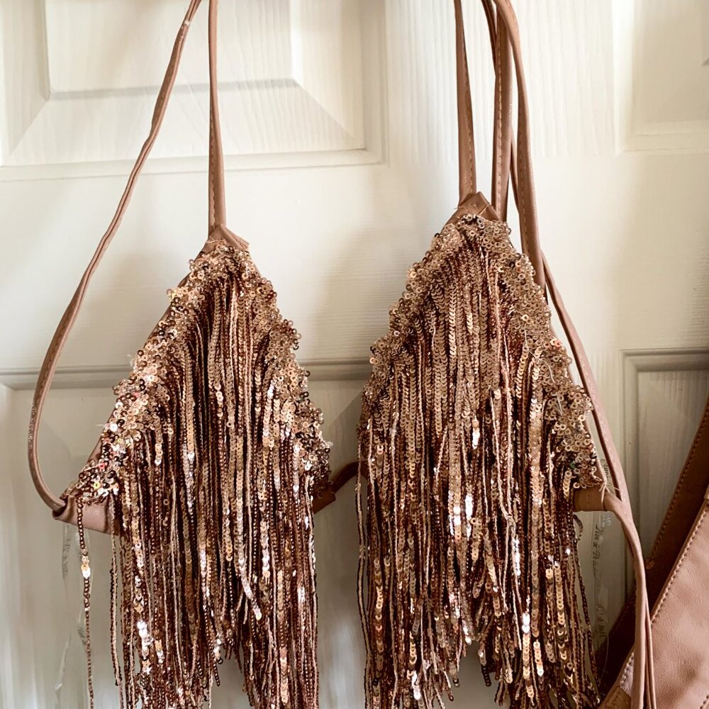 NWT Festival Outfit Fringe Bikini and Short Set (L) - by Hot & Delicious - Picture 2 of 4